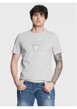 Guess T-Shirt Geo Triangle M3GI23 J1314 Szary Slim Fit ze sklepu MODIVO w kategorii T-shirty męskie - zdjęcie 168661061