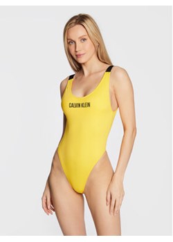 Calvin Klein Swimwear Strój kąpielowy Intense Power KW0KW01597 Żółty ze sklepu MODIVO w kategorii Stroje kąpielowe - zdjęcie 168661470
