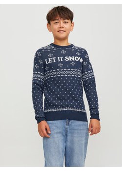 Jack&Jones Junior Sweter 12247507 Granatowy Regular Fit ze sklepu MODIVO w kategorii Swetry chłopięce - zdjęcie 168663164