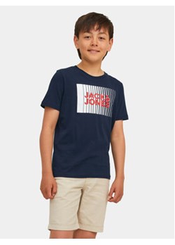 Jack&Jones Junior T-Shirt Corp Logo 12257365 Granatowy Standard Fit ze sklepu MODIVO w kategorii T-shirty chłopięce - zdjęcie 168663314