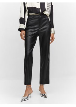 Mango Spodnie skórzane Lille 57024408 Czarny Regular Fit ze sklepu MODIVO w kategorii Spodnie damskie - zdjęcie 168663444