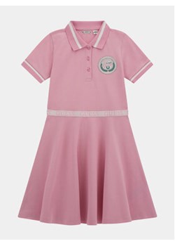 Guess Sukienka codzienna J4RK18 KC3J0 Różowy Regular Fit ze sklepu MODIVO w kategorii Sukienki dziewczęce - zdjęcie 168664081