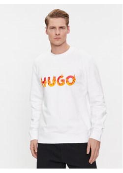 Hugo Bluza Ditmo 50504813 Biały Regular Fit ze sklepu MODIVO w kategorii Bluzy męskie - zdjęcie 168664743