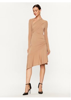Pinko Sukienka koktajlowa Babar 102488 A1BQ Beżowy Slim Fit ze sklepu MODIVO w kategorii Sukienki - zdjęcie 168665962