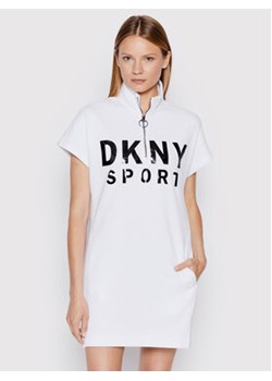 DKNY Sport Sukienka codzienna DP8D4040 Biały Regular Fit ze sklepu MODIVO w kategorii Sukienki - zdjęcie 168666773