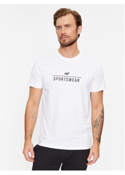4F T-Shirt 4FAW23TTSHM0878 Biały Regular Fit ze sklepu MODIVO w kategorii T-shirty męskie - zdjęcie 168667011