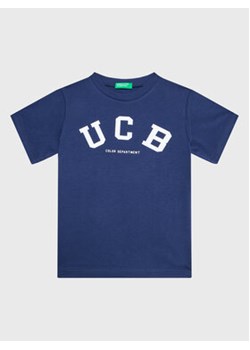 United Colors Of Benetton T-Shirt 3096C10C6 Granatowy Regular Fit ze sklepu MODIVO w kategorii T-shirty chłopięce - zdjęcie 168667914