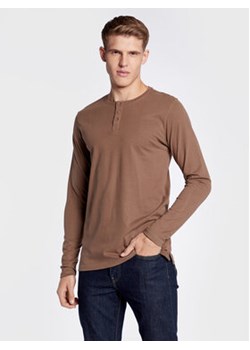 Solid Longsleeve 21106135 Beżowy Regular Fit ze sklepu MODIVO w kategorii T-shirty męskie - zdjęcie 168668100
