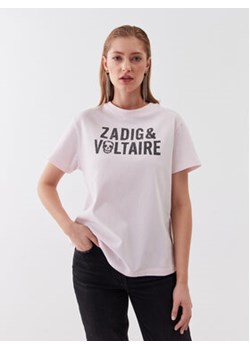 Zadig&Voltaire T-Shirt Omma JWTS01508 Różowy Relaxed Fit ze sklepu MODIVO w kategorii Bluzki damskie - zdjęcie 168669154