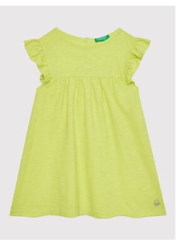 United Colors Of Benetton Sukienka letnia 3Z7QGV002 Zielony Regular Fit ze sklepu MODIVO w kategorii Sukienki niemowlęce - zdjęcie 168669570