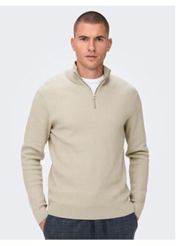 Only & Sons Sweter 22023210 Beżowy Regular Fit ze sklepu MODIVO w kategorii Swetry męskie - zdjęcie 168669693
