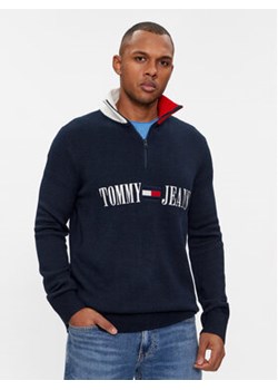 Tommy Jeans Sweter Archive DM0DM18368 Granatowy Slim Fit ze sklepu MODIVO w kategorii Swetry męskie - zdjęcie 168670830