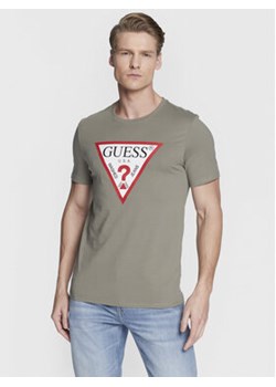 Guess T-Shirt Original Logo M2YI71 I3Z11 Zielony Slim Fit ze sklepu MODIVO w kategorii T-shirty męskie - zdjęcie 168671451