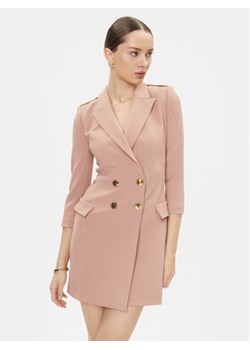 Elisabetta Franchi Sukienka koktajlowa AB-417-36E2-V520 Różowy Regular Fit ze sklepu MODIVO w kategorii Sukienki - zdjęcie 168671534