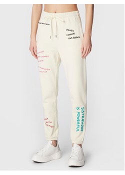 Zadig&Voltaire Spodnie dresowe JWPA00003 Écru Regular Fit ze sklepu MODIVO w kategorii Spodnie damskie - zdjęcie 168671980