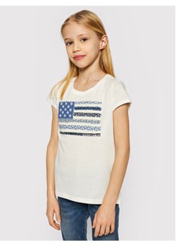 Lauren Ralph Lauren T-Shirt Ss Flag Tee 313785446001 Biały Regular Fit ze sklepu MODIVO w kategorii Bluzki dziewczęce - zdjęcie 168672663
