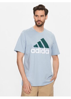 adidas T-Shirt Essentials Single Jersey Big Logo T-Shirt IJ8576 Niebieski Regular Fit ze sklepu MODIVO w kategorii T-shirty męskie - zdjęcie 168673101