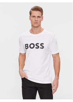 Boss T-Shirt Mirror 1 50506363 Biały Regular Fit ze sklepu MODIVO w kategorii T-shirty męskie - zdjęcie 168673112