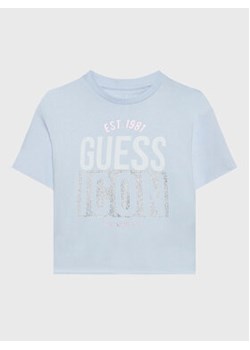 Guess T-Shirt J3RI13 K8HM3 Niebieski Regular Fit ze sklepu MODIVO w kategorii T-shirty chłopięce - zdjęcie 168673283