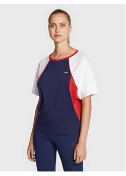 Fila T-Shirt Zawiya FAW0266 Granatowy Oversize ze sklepu MODIVO w kategorii Bluzki damskie - zdjęcie 168674300