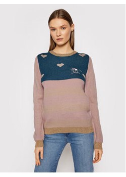 Femi Stories Sweter Apo Niebieski Slim Fit ze sklepu MODIVO w kategorii Swetry damskie - zdjęcie 168674322
