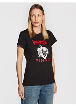 Pinko T-Shirt DIABOLIK Fabiana 1L1098 Y5SN Czarny Regular Fit ze sklepu MODIVO w kategorii Bluzki damskie - zdjęcie 168674972