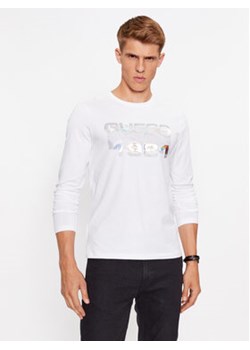 Guess Longsleeve M3BI78 J1314 Biały Slim Fit ze sklepu MODIVO w kategorii T-shirty męskie - zdjęcie 168675331
