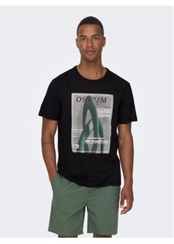 Only & Sons T-Shirt 22026378 Czarny Regular Fit ze sklepu MODIVO w kategorii T-shirty męskie - zdjęcie 168676440