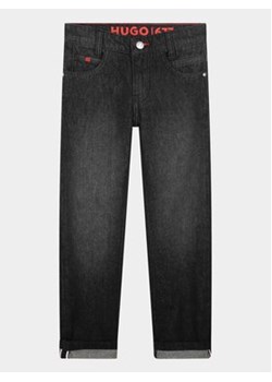 Hugo Jeansy G24142 D Czarny Regular Fit ze sklepu MODIVO w kategorii Spodnie chłopięce - zdjęcie 168677272