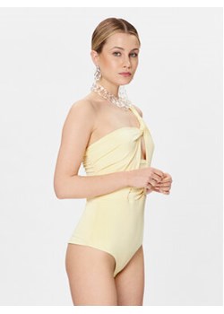 Patrizia Pepe Body 2M4307/J113-Y433 Żółty Slim Fit ze sklepu MODIVO w kategorii Bluzki damskie - zdjęcie 168677360