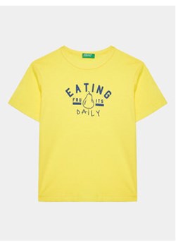 United Colors Of Benetton T-Shirt 3096G109K Żółty Regular Fit ze sklepu MODIVO w kategorii T-shirty chłopięce - zdjęcie 168677844