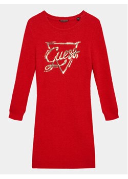 Guess Sukienka codzienna J3BK08 Z2YA0 Czerwony Regular Fit ze sklepu MODIVO w kategorii Sukienki dziewczęce - zdjęcie 168679561