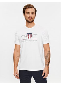 Gant T-Shirt Reg Archive Shield Ss 2003199 Biały Regular Fit ze sklepu MODIVO w kategorii T-shirty męskie - zdjęcie 168680110