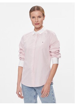 Tommy Hilfiger Koszula Fill A Fill Regular Shirt WW0WW40531 Różowy Regular Fit ze sklepu MODIVO w kategorii Koszule damskie - zdjęcie 168680142