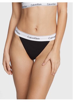 Calvin Klein Underwear Stringi 000QF7013E Czarny ze sklepu MODIVO w kategorii Majtki damskie - zdjęcie 168680220