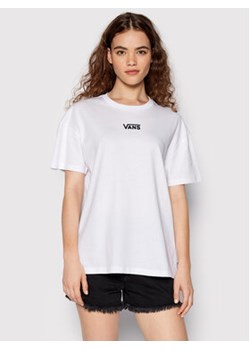 Vans T-Shirt Flying V VN0A7YUT Biały Oversize ze sklepu MODIVO w kategorii Bluzki damskie - zdjęcie 168680623