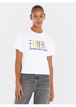 Tommy Jeans T-Shirt DW0DW16255 Biały Regular Fit ze sklepu MODIVO w kategorii Bluzki damskie - zdjęcie 168680800