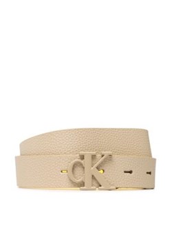 Calvin Klein Jeans Pasek Damski Mono Hardware Leather Belt 2.5mm K60K610365 Złoty ze sklepu MODIVO w kategorii Paski damskie - zdjęcie 168681100