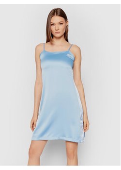 adidas Sukienka letnia adicolor Classics Satin H37804 Niebieski Regular Fit ze sklepu MODIVO w kategorii Sukienki - zdjęcie 168682824