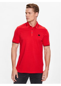 Hugo Polo Deresino232 50490775 Czerwony Slim Fit ze sklepu MODIVO w kategorii T-shirty męskie - zdjęcie 168683060