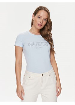 Guess T-Shirt Bold W4RI29 J1314 Niebieski Slim Fit ze sklepu MODIVO w kategorii Bluzki damskie - zdjęcie 168683064