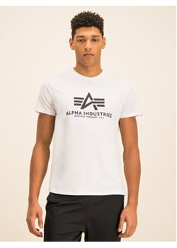 Alpha Industries T-Shirt Basic 100501 Biały Regular Fit ze sklepu MODIVO w kategorii T-shirty męskie - zdjęcie 168683271