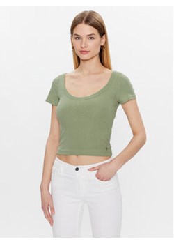 Guess Bluzka Cheryl W3GP21 KAQL2 Zielony Regular Fit ze sklepu MODIVO w kategorii Bluzki damskie - zdjęcie 168683371