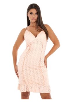Guess Sukienka codzienna Amal W3GK23 KALQ0 Różowy Slim Fit ze sklepu MODIVO w kategorii Sukienki - zdjęcie 168683781