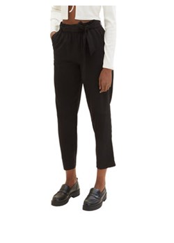 Tom Tailor Denim Spodnie materiałowe 1035436 Czarny ze sklepu MODIVO w kategorii Spodnie damskie - zdjęcie 168684564