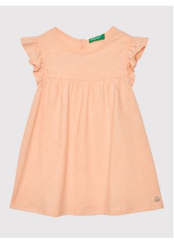 United Colors Of Benetton Sukienka letnia 3Z7QGV002 Pomarańczowy Regular Fit ze sklepu MODIVO w kategorii Sukienki niemowlęce - zdjęcie 168684973