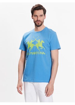 La Martina T-Shirt VMR001 JS206 Niebieski Regular Fit ze sklepu MODIVO w kategorii T-shirty męskie - zdjęcie 168685003