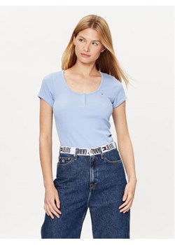 Tommy Jeans T-Shirt DW0DW16107 Niebieski Regular Fit ze sklepu MODIVO w kategorii Bluzki damskie - zdjęcie 168685483