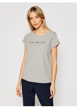 Tommy Hilfiger T-Shirt UW0UW01618 Szary Slim Fit ze sklepu MODIVO w kategorii Bluzki damskie - zdjęcie 168685592