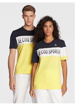Le Coq Sportif T-Shirt Unisex Saison 2 2220294 Żółty Regular Fit ze sklepu MODIVO w kategorii Bluzki damskie - zdjęcie 168685601